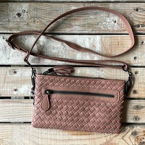 Handmade in Italy Bottega Giotti leather clutch purse crossbody or wristlet